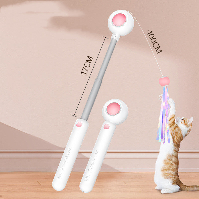 Retractable Cat Wand Toys Gravity Pet Laser