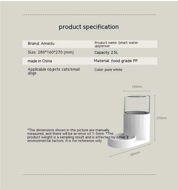 Water Fountain Automatic Pet Feeder