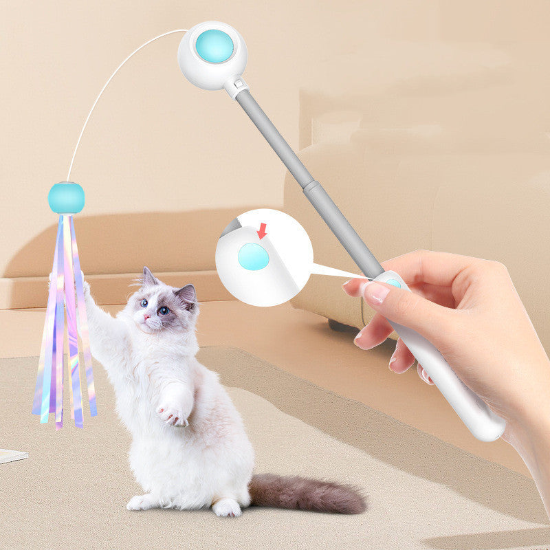 Retractable Cat Wand Toys Gravity Pet Laser