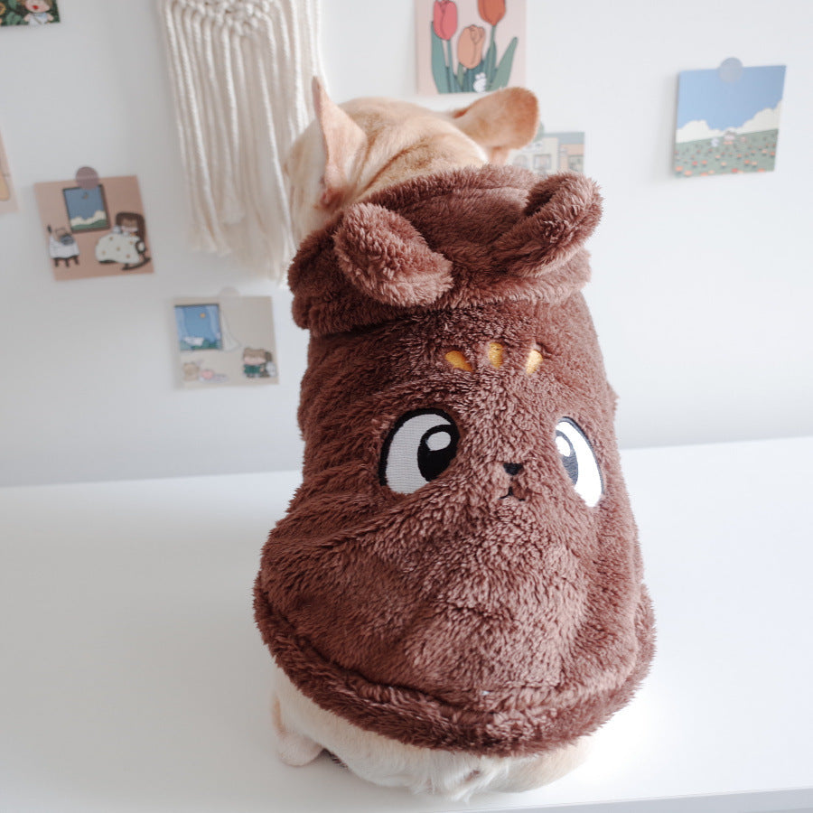 Pet Embroidery Cartoon Hooded Vest